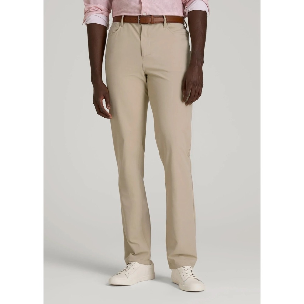 American Tall Travelers Pants 2.0 Mens 36x36 Stretch Light Khaki NEW